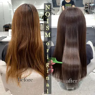 ロング カラー 京都レイヤーカット/ 縮毛矯正/羽柴りくのヘアスタイル