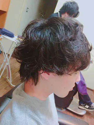 ショート パーマ メンズ カット&リラクゼーションサロンA/Z所属・メンズカット kimotoのヘアスタイル
