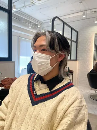 カラー メンズ &chaLme   心斎橋所属・emi/髪質改善/ 韓国風/艶カラーのヘアスタイル