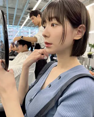 ミディアム カラー ダブルカラー/ ケアブリーチ/クニトのヘアスタイル