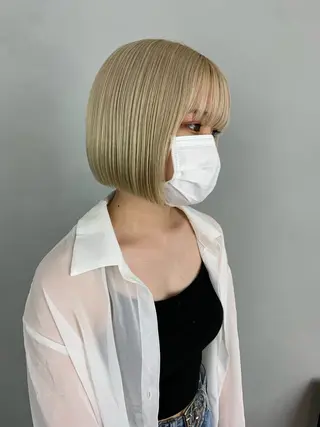 ミディアム 塩田 悠我のヘアスタイル