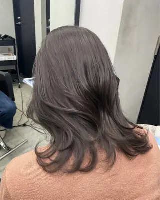 ロング カラー 新宿/韓国ヘア/ 髪質改善ストレートのヘアスタイル