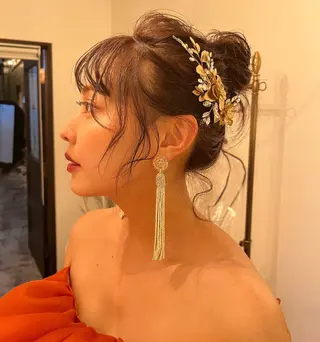 ミディアム ヘアアレンジ 川嶋 芽衣のヘアスタイル