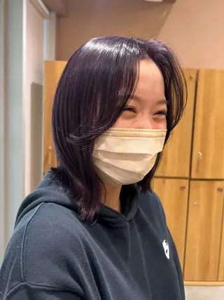 ミディアム カラー 透明感/ベージュ /kazui🐈のヘアスタイル