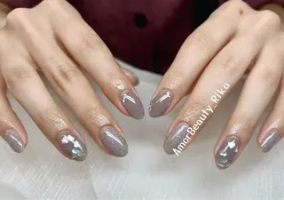 ネイル Kaka_ パラジェル、長さだしのネイルデザイン