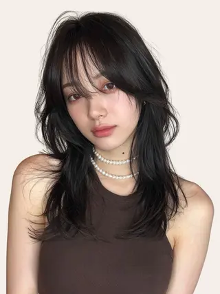 ミディアム レイヤー/ボブ/ 透明感カラー/ニワのヘアスタイル