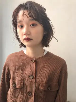 ミディアム パーマ 下北沢 soiのヘアスタイル