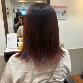 ミディアム MOLLASALON 浅香山店所属・髪質改善カラー 縮毛矯正🤍辻桃加のヘアスタイル