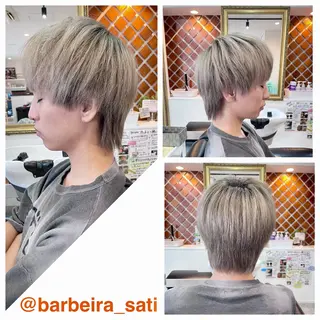 ミディアム カラー 女性理容師 さちのヘアスタイル