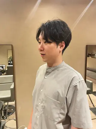 ショート パーマ メンズ men's美容師✂︎ ROW徳田浩二のヘアスタイル
