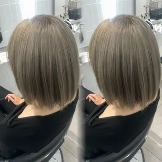 ミディアム カラー 表参道/ハイライト バレイヤージュのヘアスタイル