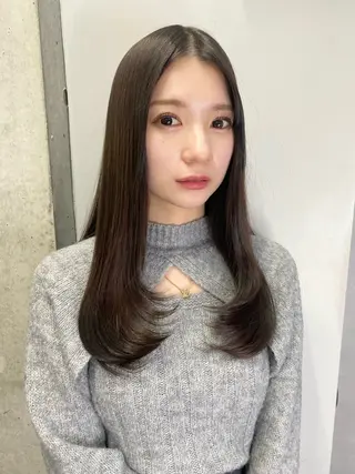 ロング カラー 韓国/ワンホンヘア 髪質改善/MaCoのヘアスタイル