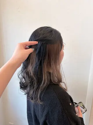 セミロング カラー yuu モデル募集のヘアスタイル