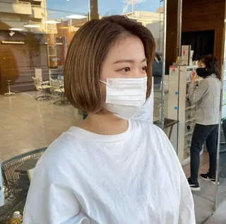 ショート カラー ヘアアレンジ HAIRSALONLOOP所属・川上 麻梨阿のヘアスタイル