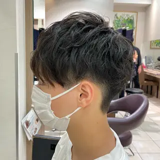 ミディアム パーマ メンズ 🦋髪質改善 今宮梨沙🦋のヘアスタイル