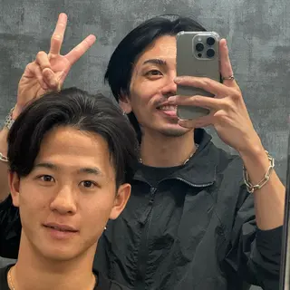 メンズ シャドウ/フェザー ニュアンスヘアメンズのヘアスタイル