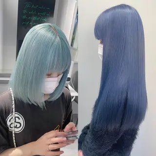 ミディアム カラー ikuma/ ミルクティーのヘアスタイル