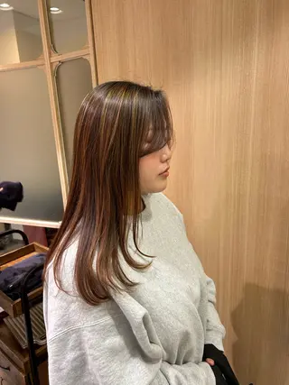 ロング Rosierbleu 大工のヘアスタイル