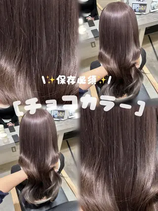 セミロング yui/色気カラー /暖色カラーのヘアスタイル