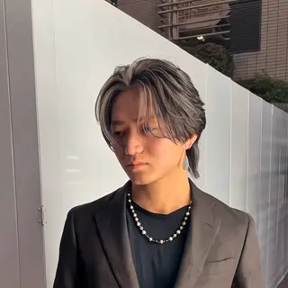 ミディアム メンズバレイヤージュ 🔥メンズカット🔥のヘアスタイル