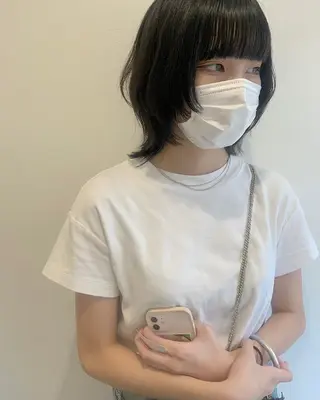 ミディアム カラー MARU レイヤー/パーマのヘアスタイル