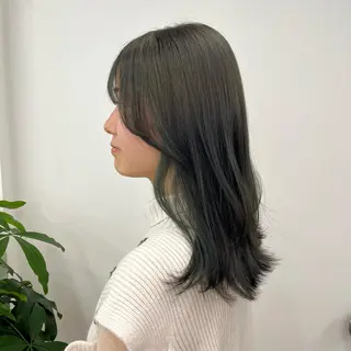 セミロング カラー ヘアアレンジ HIROKO / 透明感暖色カラー🎀のヘアスタイル