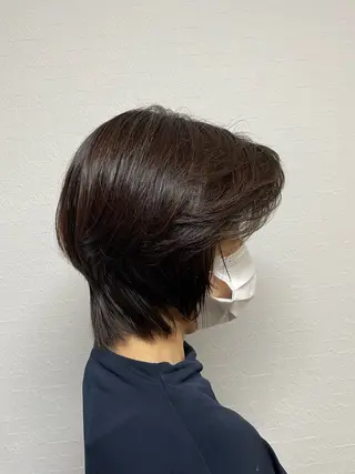 ミディアム カラー katae sayoriのヘアスタイル