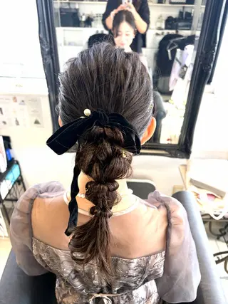 セミロング ヘアアレンジ Lumos   hairgarden所属・レイヤー/顔周り/ ルーモスのヘアスタイル