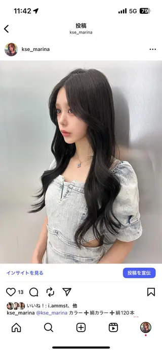 ミディアム 心斎橋ヘアカラー 海外ﾚｲﾔｰ/マリナのヘアスタイル