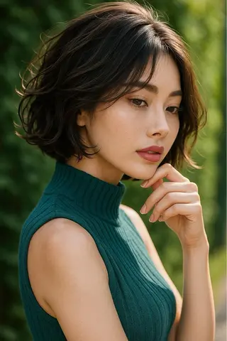 ミディアム カラー パーマ さく/髪質改善× 縮毛矯正/町田のヘアスタイル