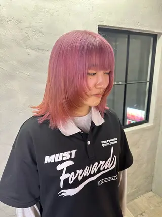 ミディアム カラー パーマ ヘアアレンジ RAF TOKYO所属・暖色💖ツヤ髪💖 masae🌼のヘアスタイル
