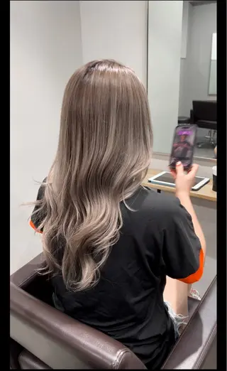 ロング カラー バレイヤージュ /ハイライト/もときのヘアスタイル