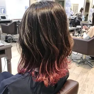 ミディアム 所渉/韓国レイヤー /ウルフカットのヘアスタイル