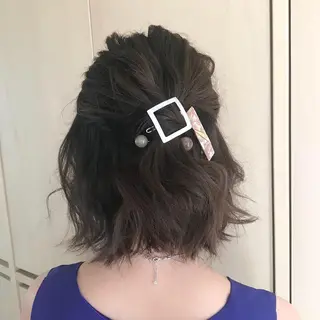 ミディアム ヘアアレンジ ヘッドクォーター北口店所属・木川 愛子のヘアスタイル