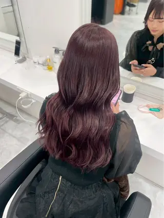 セミロング カラー ヘアアレンジ 暖色・髪質改善🍒 吉武杏莉のヘアスタイル