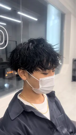 パーマ メンズ ニュアンス/フェザー /ウルフ/伶馬のヘアスタイル