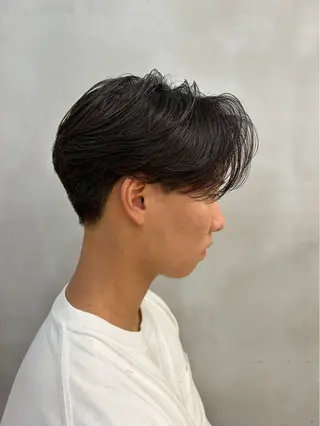 パーマ メンズ 表参道/センター パート/SOTAのヘアスタイル