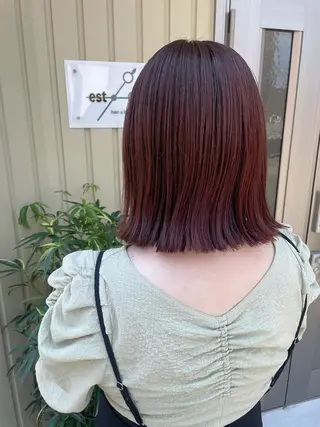 ミディアム カラー ケアブリーチ /髪質 改善/古橋圭史郎のヘアスタイル