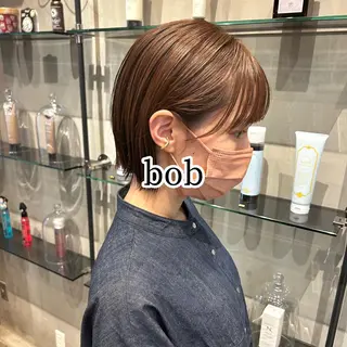 ショート ボブ・レイヤー 田中 励也のヘアスタイル