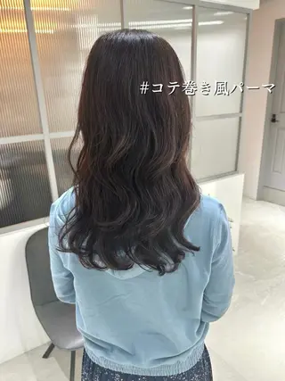 セミロング カラー パーマ 銀座No.1髪質改善 縮毛矯正/本木のヘアスタイル