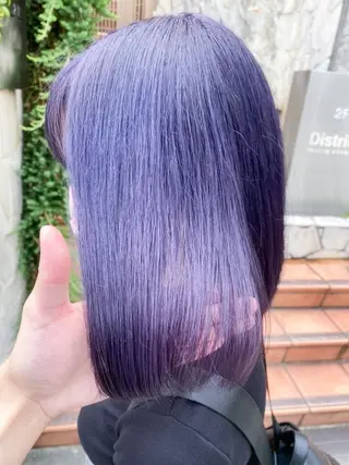 セミロング カラー ヘアアレンジ 🩶【推しハイトーン 】yuzu🩶のヘアスタイル