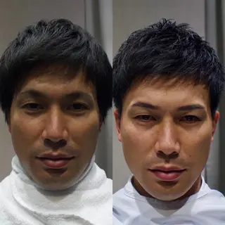 ショート メンズ アイブロウ メンズ眉毛ワックス 青山英憲のヘアスタイル