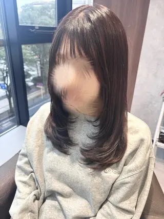 セミロング 中田 沙希 ♡レイヤーカットのヘアスタイル