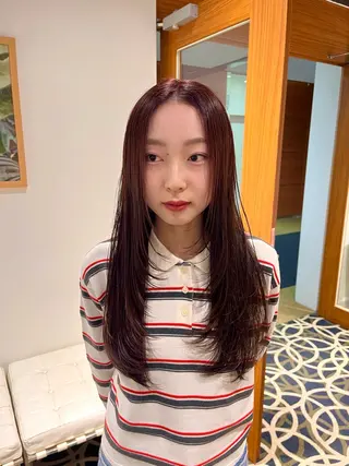 ロング hair make BEHIVE ichibancho AVEDA所属・渡邉  日向子 ・レイヤー、縮毛矯正のヘアスタイル