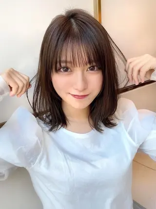 ミディアム 韓国ヘア🇰🇷髪質 改善たけるのヘアスタイル