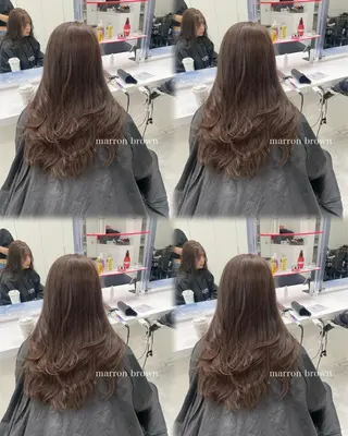 セミロング カラー ヘアアレンジ Ella所属・nana【艶髪】/ レイヤー/縮毛矯正のヘアスタイル