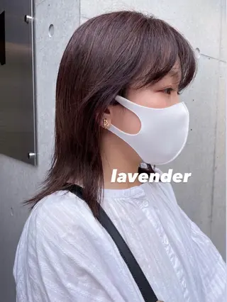 ミディアム カラー ヘアアレンジ Miku /ブリーチ/ボブのヘアスタイル