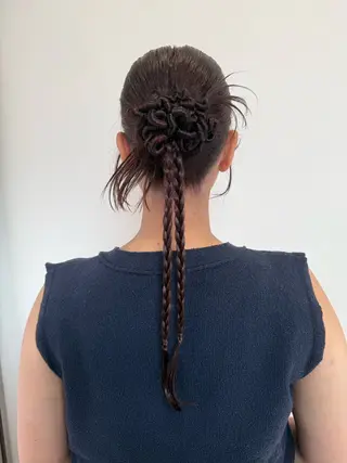 ロング カラー ヘアアレンジ 🎀MONA あまね🎀のヘアスタイル