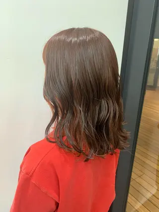 セミロング 🌷ラベンダーピンク 顔まわり🌷ねいろのヘアスタイル