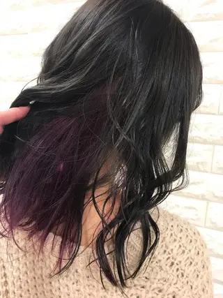 セミロング カラー 顔まわりカット✄ ベージュカラー🧸のヘアスタイル